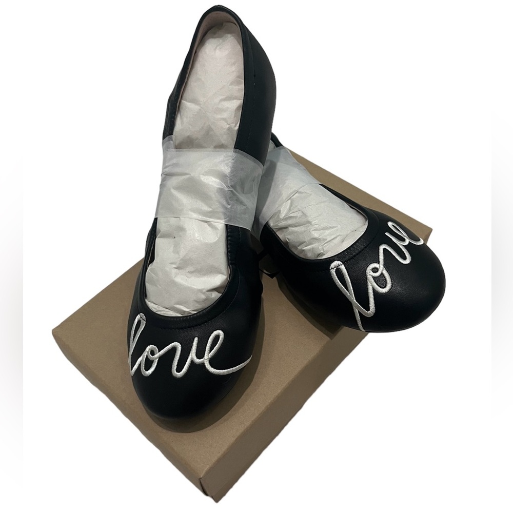 ED By Ellen Degeneres Girls Black Flats, Size 2 1/2